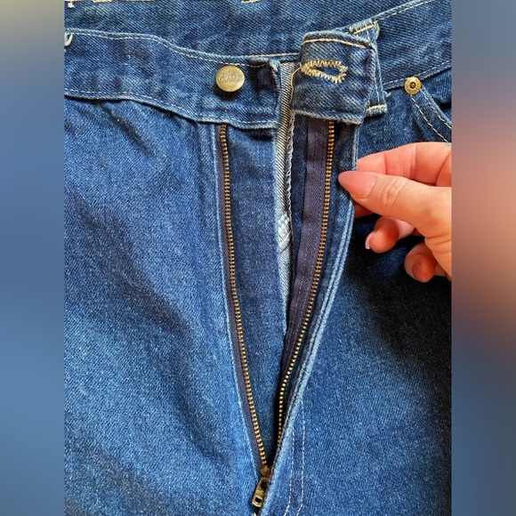 SOLD!💥Vintage High-Rise Flattering Chic Mom Jeans, Dark Wash, 80s 90s, 34 Waist - Picture 6 of 13